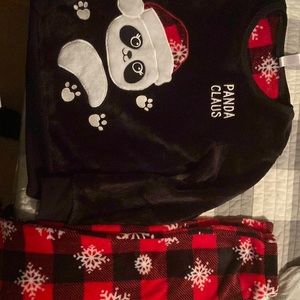 Justice Panda Christmas Pajamas size 10